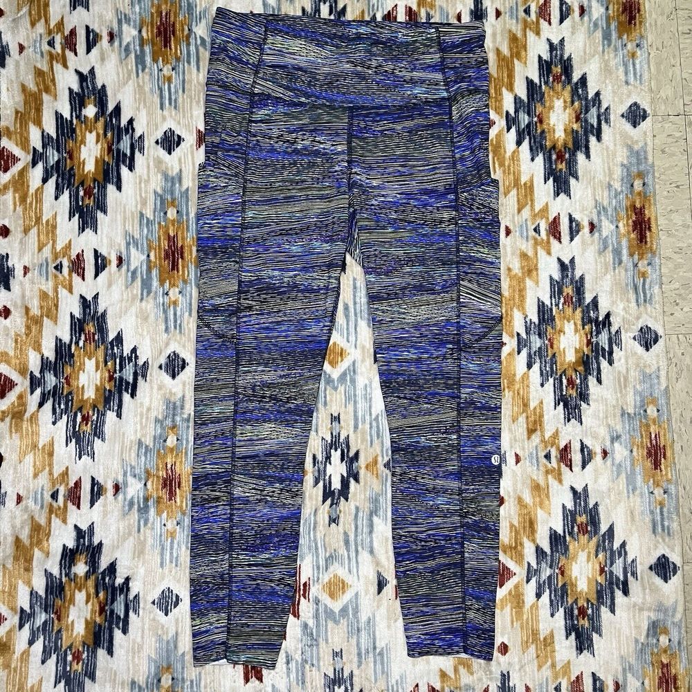 Lululemon Fast Free Tight Non-Reflective Nulux in Interconnect Blue Sz 10